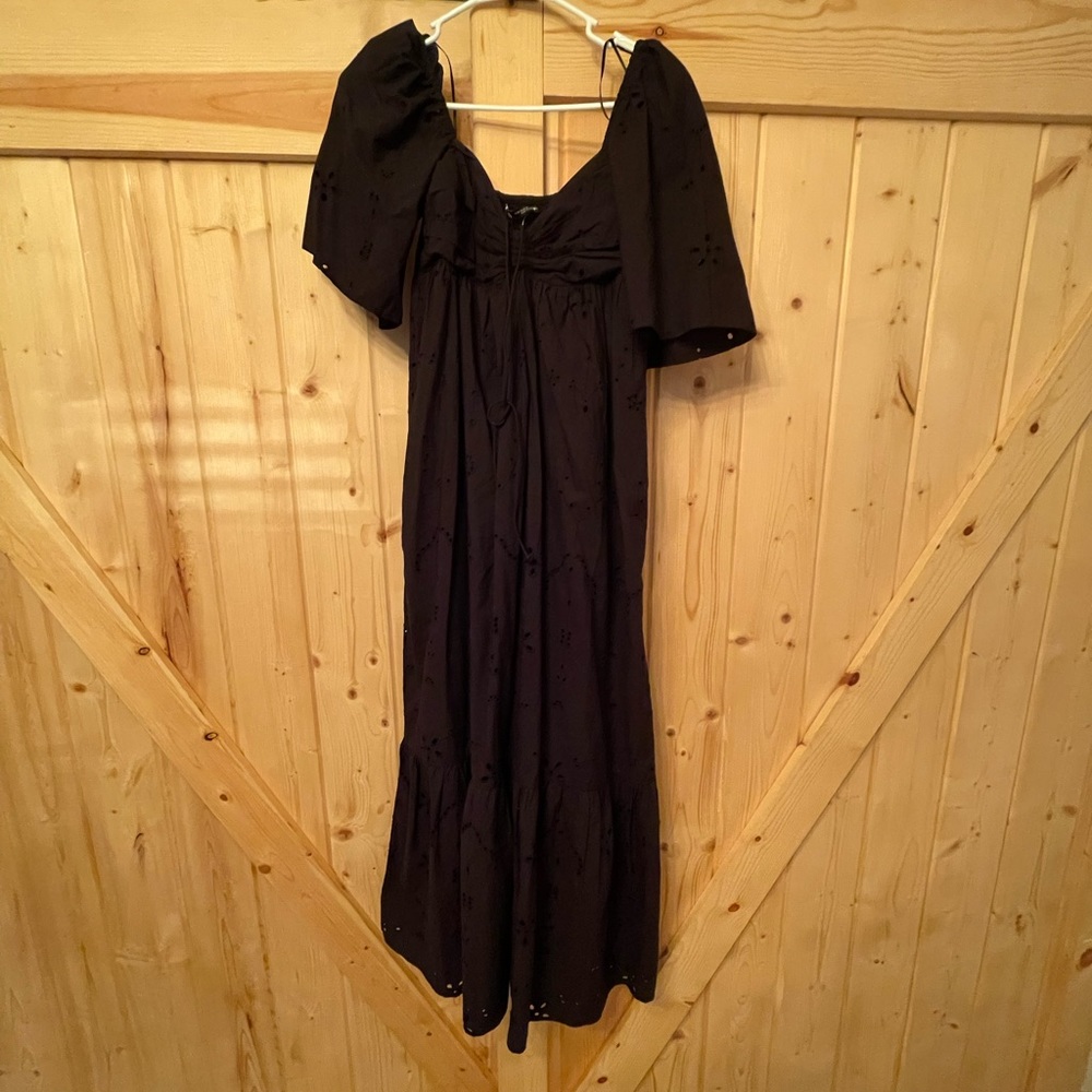 Brand new zara peplum, puff serve long dress